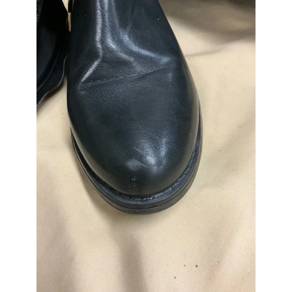 Black Quilted Over The Knee Boots Tess-2952 Low Block Heel womens Size 10W